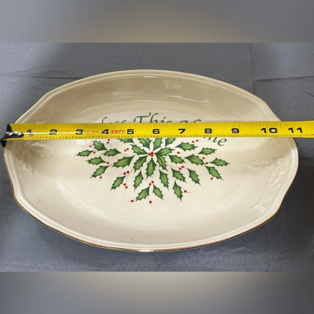 Lenox Holiday”Bless This Home” Oval Serving Platter